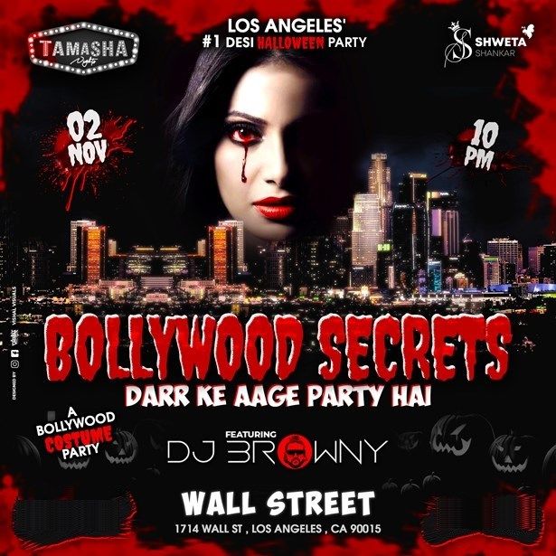 La Bollywood Secrets, Desi Halloween Party At Wall Street