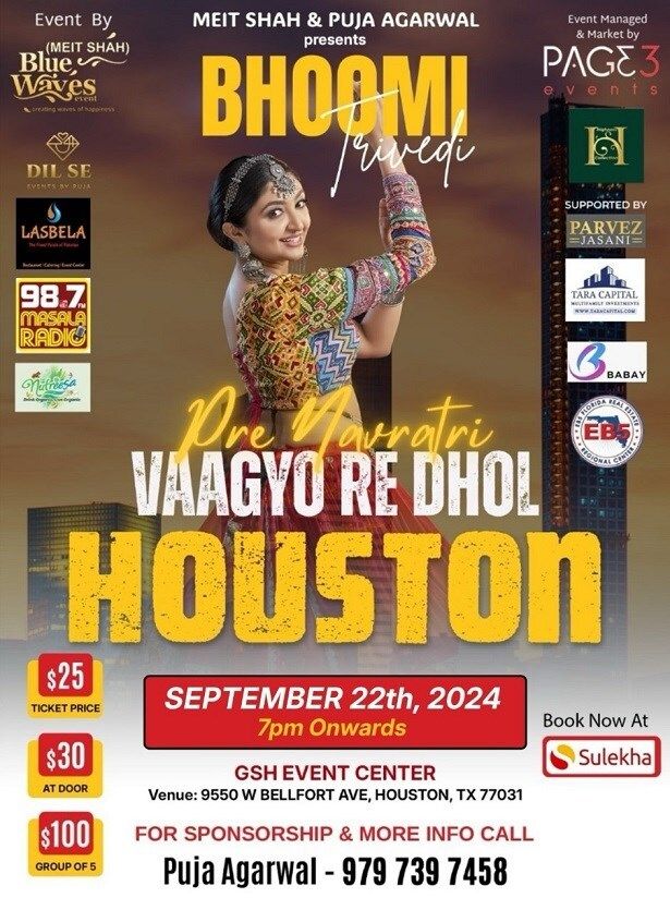 Vaagyo Re Dhol By Bhoomi Trivedi Live In Houston 2024