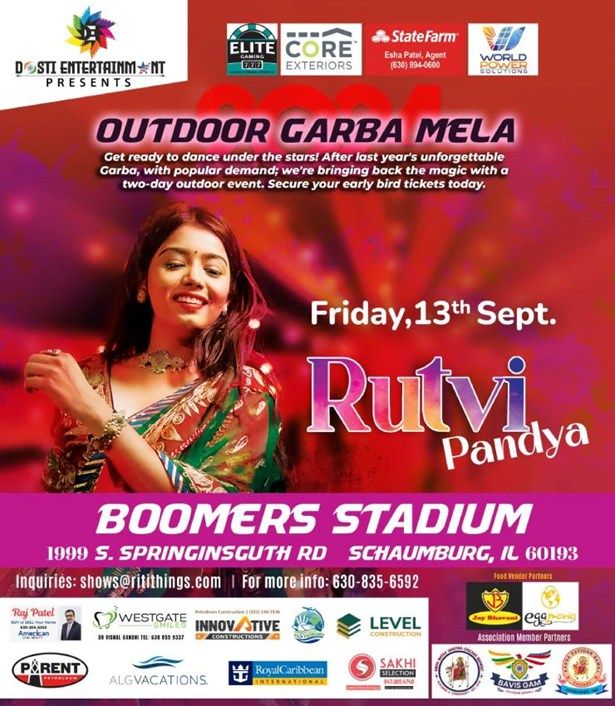 Outdoor Garba Mela With Rutvi Pandya In Illinois