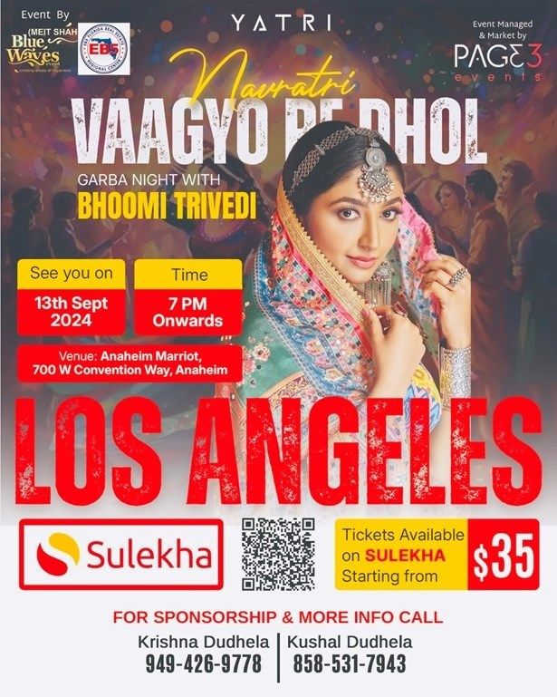 Garba Night With Bhoomi Trivedi In Los Angeles