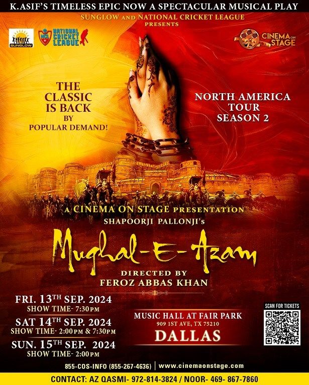 Mughal-e-azam : The Musical The Most Awaited Show Dallas 2024