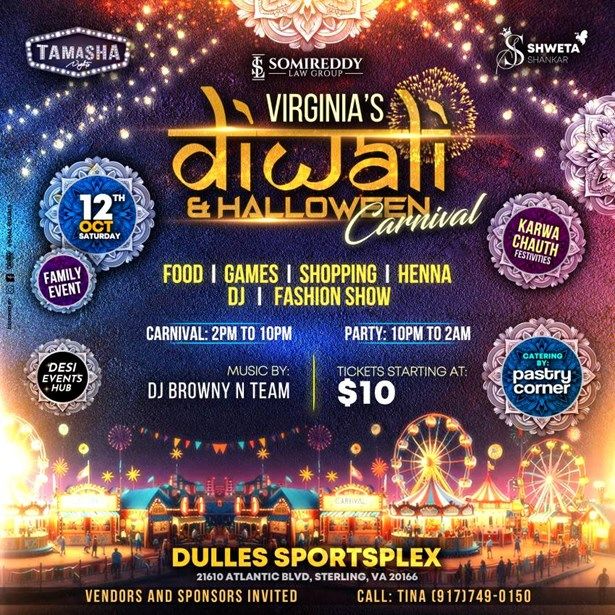 Virginia's Diwali & Halloween Carnival Oct 12 At Dulles Sportsplex