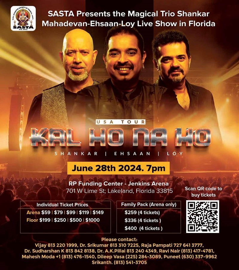 Sasta Presents The Magical Trio Shankar Mahadevan-ehsaan-loy Live Show In Florid