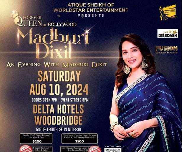 Queen Of Bollywood Madhuri Dixit Live In New Jersey 2024