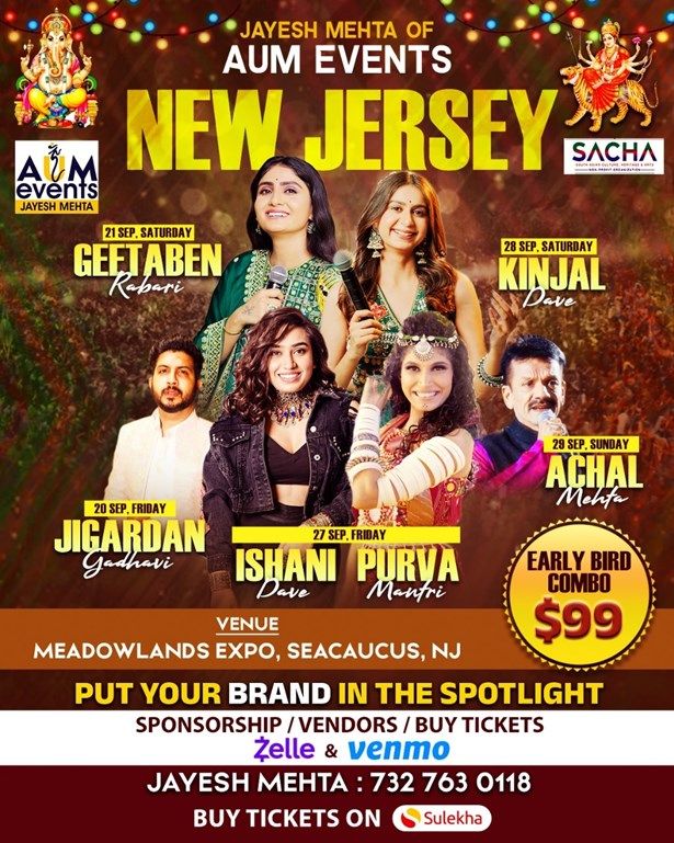 Nights Garba In New Jersey  6 Best Singers From India