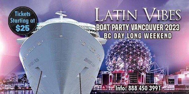 Latin Vibes Boat Party Vancouver 2023