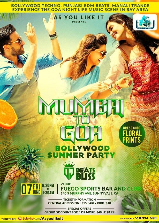 Mumbai To Goa Bollywood Summer Party 2024
