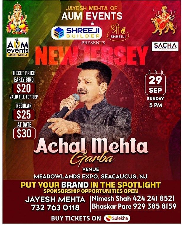 Achal Mehta Garba In New Jersey