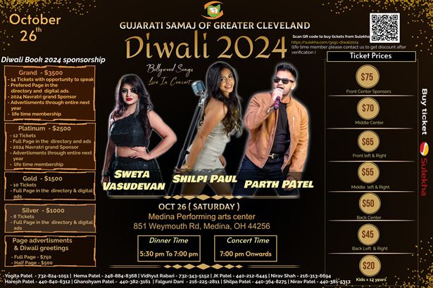 Gujarati Samaj Of Greater Cleveland Diwali 2024